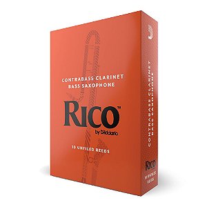 Palheta Clarineta Contrabaixo 1.5 (10 Peças) DAddario Rico [F035]