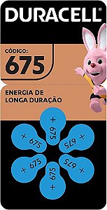 Pilha Auditiva 675 C/ 6 Duracell [F083]