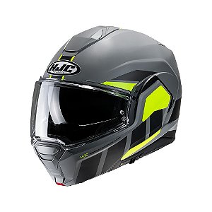 Capacete Hjc I100 180 Beis Cinza Preto E Verde  59 [F016]