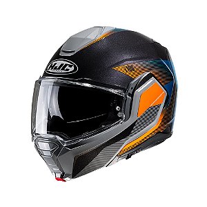 Capacete Hjc I100 180 Beston Cinza Laranja E Azul  58 [F016]