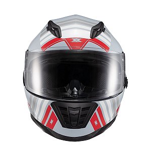 Capacete Texx Fechado Wing Grid Chumb Verm Branc 60 [F016]