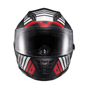 Capacete Texx Fechado Wing Grid Pret Verm Branc 58 [F016]