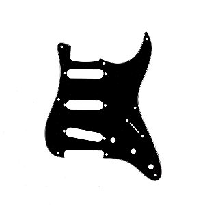 Escudo Para Guitarra Am Strat SSS Preto 3P Spirit 090-BK [F035]