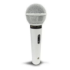 Microfone C/fio Sm-58 P4 Branco Leson [F086]