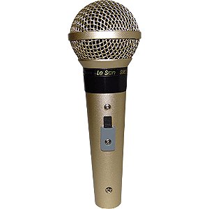 Microfone C/fio Sm-58 P4 Champanhe Leson [F086]