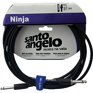 Cabo Guitarra 0,20mm P10 X P10 Ninja 3,05m Santo Angelo [F086]