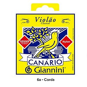 Corda Nylon Violao Genwb 6a (mi) C/6 C/ Bolinha Giannini [F086]
