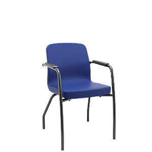 Cadeira Soer Fixa 4 Pés Azul