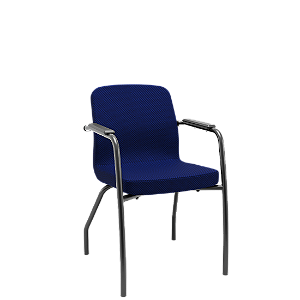 Cadeira Soer Fixa 4 Pés Azul