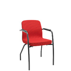 Cadeira Soer Fixa 4 Pés Vermelho