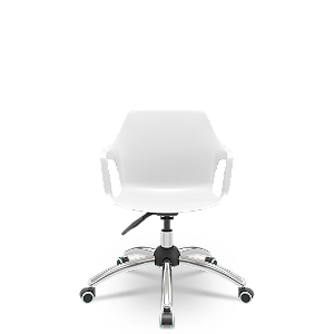 Cadeira Vesper Giratória Branco assento regulável