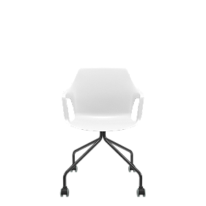 Cadeira Vesper 4 Pés c/Rodízio Branco