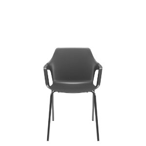 Cadeira Vesper Fixa 4 Pés Preto Estrutura Metal