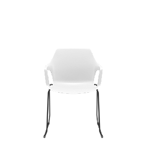 Cadeira Vesper Fixa Trapezoidal Branco