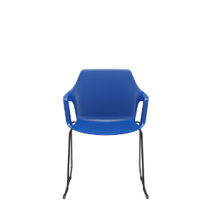 Cadeira Vesper Fixa Trapezoidal Azul