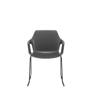 Cadeira Vesper Fixa Trapezoidal Preto