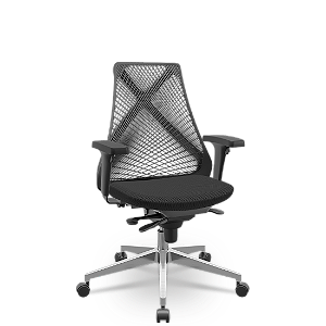 Cadeira Bix X+ Aero Preto Slider Alumínio