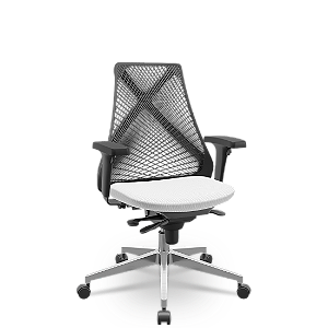 Cadeira Bix X+ Aero Slider Preto e Branco