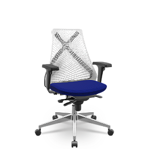 Cadeira Bix X+ Aero Slider Branco e Azul