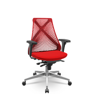 Cadeira Bix X+ Aero Vermelho Slider Base Alumínio