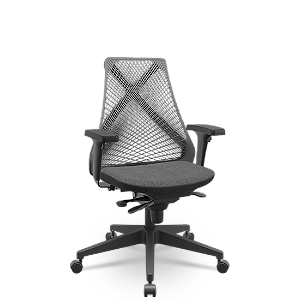 Cadeira Bix X+ Poliéster Slider Cinza