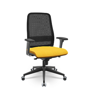 Cadeira Titan Encosto em Tela Amarelo