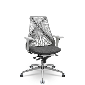 Cadeira Bix X+ Poliéster Slider Cinza