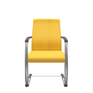 Cadeira Suprema Aproximação Cromada Dunas Amarelo