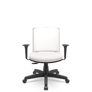 Cadeira Audiplax Giratória Vinil Branco Relaxplax