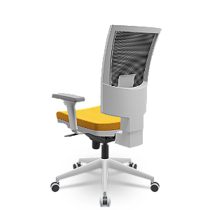 Cadeira Flash Presidente Sincron Cinza/Amarelo