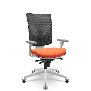 Cadeira Flash Presidente Sincron Cinza/Laranja