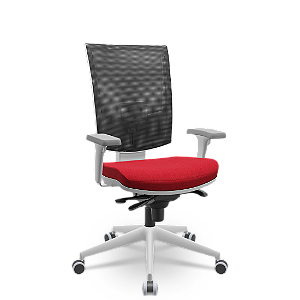 Cadeira Flash Presidente Slider Cinza/Vermelho