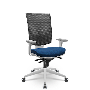 Cadeira Flash Presidente Slider Cinza/Azul