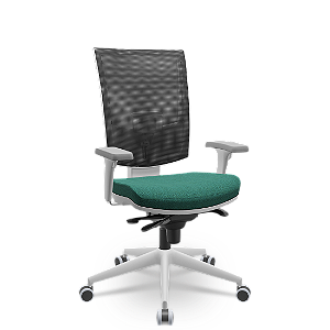 Cadeira Flash Presidente Slider Cinza/Verde