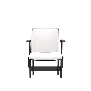 Cadeira Audiplax Esportiva Vinil Branco Base Metal preto