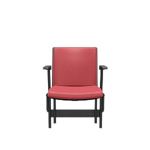 Cadeira Audiplax Esportiva Vinil Vermelho Base Metal preto