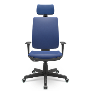 Cadeira Brizza Soft Azul Vinil Relax Plax