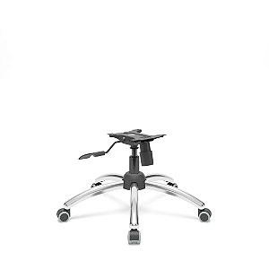 Base cromada com rodízio PU