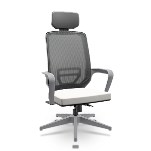 Cadeira Adrix Grafite Facto Dunas Branco