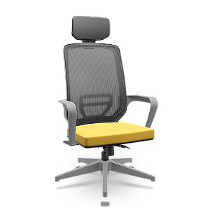 Cadeira Adrix Grafite Facto Dunas Amarelo