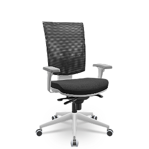 Cadeira Flash Cinza Assento Preto