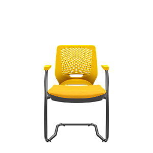 Cadeira Beezi Aproximação S Poliéster Amarelo