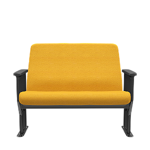 Esibire Poltrona Poliester Amarelo USB Plus Size