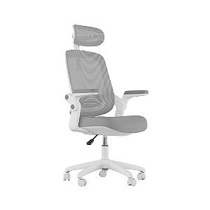 Cadeira de Escritorio Elements Astra Cinza/Branco