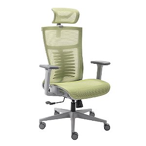 Cadeira de Escritorio Elements Vertta Pro Cinza e Verde