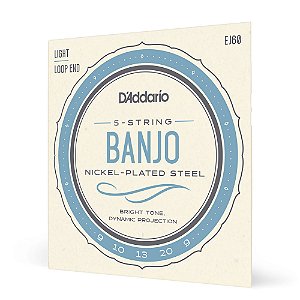 Encordoamento Para Banjo 5C D Addario Nickel Plated EJ60 [F035]