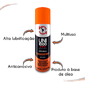 Desengripante Spray Lubrificante Limpador - 300 Ml Uni1000 [F103]