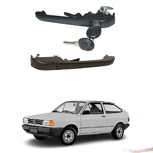 Par Maçaneta Ext Friso Preto C/ Chave Gol Parati G1 80 A 86 - UN / 2 [F103]