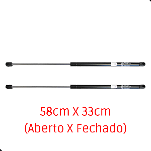 Par Amortecedor Pistão Mola 58cm X 30cm Armário Capota Fibra - UN / 2 [F103]