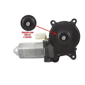 Motor P/máquina Do Vidro - Fix.bosch - 8 Dentes - 12v - 2 Pinos - Dir. - Volkswagen Fox I/ii 04 A 14 - Spacefox 06 A 14